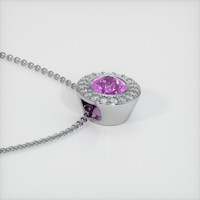 0.70 Ct. Sapphire Pendant, 14K White Gold 3