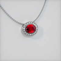 5.03 Ct. Ruby Pendant, 14K White Gold 2