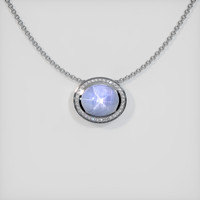 40.62 Ct. Blue Sapphire Pendant, 14K White Gold 1