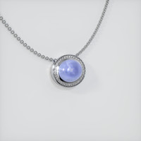 40.62 Ct. Blue Sapphire Pendant, 14K White Gold 2