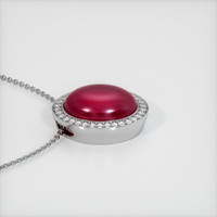 17.55 Ct. Purplish Red Ruby Pendant, 14K White Gold 3