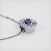 0.86 Ct. Sapphire Pendant, 14K White Gold 3