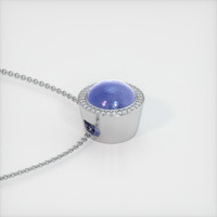 28.00 Ct. Blue Sapphire Pendant, 18K White Gold 3