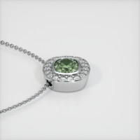 0.77 Ct. Yellowish Green Sapphire Pendant, 18K White Gold 3