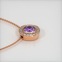 0.87 Ct. Purple Sapphire Pendant, 18K White Gold 3