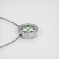 0.89 Ct. Green Sapphire Pendant, 18K White Gold 3