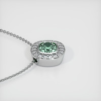 0.90 Ct. Green Sapphire Pendant, 18K White Gold 3