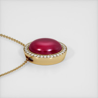 17.55 Ct. Purplish Red Ruby Pendant, 14K Yellow Gold 3