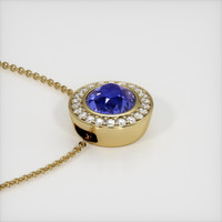 3.30 Ct. Sapphire Pendant, 18K Yellow Gold 3
