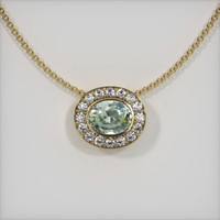 1.09 Ct. Sapphire Pendant, 18K Yellow Gold 1