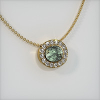 1.09 Ct. Sapphire Pendant, 18K Yellow Gold 2