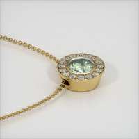 1.09 Ct. Sapphire Pendant, 18K Yellow Gold 3