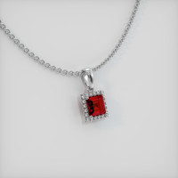 0.40 Ct. Ruby Pendant, Platinum 950 2