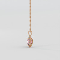3.19 Ct. Pink Sapphire Pendant, 14K Rose Gold 3