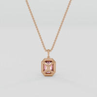 3.19 Ct. Pink Sapphire Pendant, 14K Rose Gold 4
