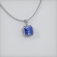 3.66 Ct. Sapphire Pendant, 14K White Gold 2