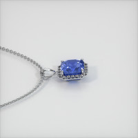 3.66 Ct. Sapphire Pendant, 14K White Gold 3