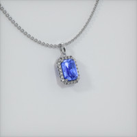 4.67 Ct. Sapphire Pendant, 14K White Gold 2