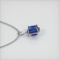 2.83 Ct. Blue Sapphire Pendant, 14K White Gold 3