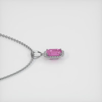 0.69 Ct. Sapphire Pendant, 14K White Gold 3