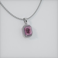 3.06 Ct. Sapphire Pendant, 14K White Gold 2