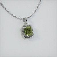 1.91 Ct. Sapphire Pendant, 14K White Gold 2