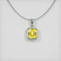 1.41 Ct. Sapphire Pendant, 14K White Gold 1