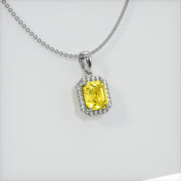 1.41 Ct. Sapphire Pendant, 14K White Gold 2