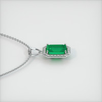2.19 Ct. Emerald  Pendant - 18K White Gold