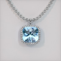 14.84 Ct. Gemstone Pendant, 18K White Gold 1