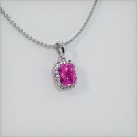 1.32 Ct. Sapphire Pendant, 18K White Gold 2