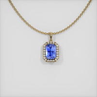 4.67 Ct. Sapphire Pendant, 14K Yellow Gold 1