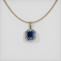 2.83 Ct. Sapphire Pendant, 14K Yellow Gold 1