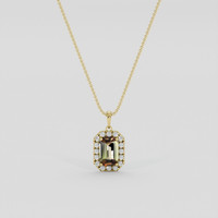1.28 Ct. Bi Color Andalusite Pendant, 14K Yellow Gold 1