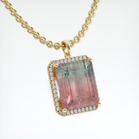 30.00 Ct. Gemstone Pendant, 14K Yellow Gold 2