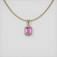 0.69 Ct. Sapphire Pendant, 14K Yellow Gold 1