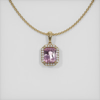 3.06 Ct. Sapphire Pendant, 14K Yellow Gold 1