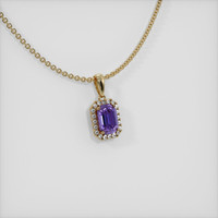0.64 Ct. Sapphire Pendant, 14K Yellow Gold 2