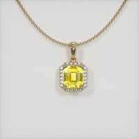 1.41 Ct. Sapphire Pendant, 14K Yellow Gold 1