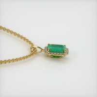0.84 Ct. Emerald Pendant, 18K Yellow Gold 3