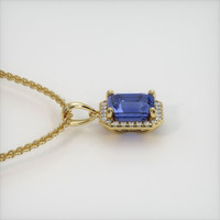 1.79 Ct. Blue Sapphire Pendant, 18K Yellow Gold 3