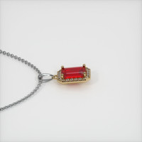 1.20 Ct. Ruby Pendant, 14K Yellow & White 3