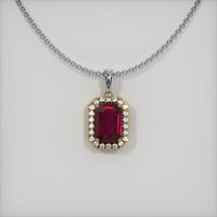 2.65 Ct. Ruby Pendant, 14K Yellow & White 1