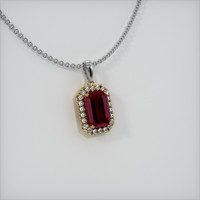 2.65 Ct. Ruby Pendant, 14K Yellow & White 2