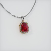 Ruby Pendant 2.06 Ct. 18K Yellow White Preview
