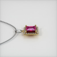 0.72 Ct. Ruby Pendant, 18K Yellow & White 3