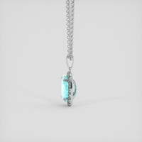 2.30 Ct. Electric Blue Paraiba Tourmaline Pendant, Platinum 950 3