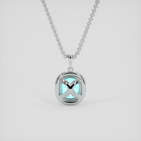 2.30 Ct. Electric Blue Paraiba Tourmaline Pendant, Platinum 950 4