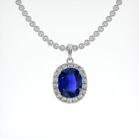 2.14 Ct. Sapphire Pendant, Platinum 950 1