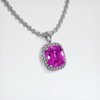 7.18 Ct. Sapphire Pendant, 14K White Gold 2